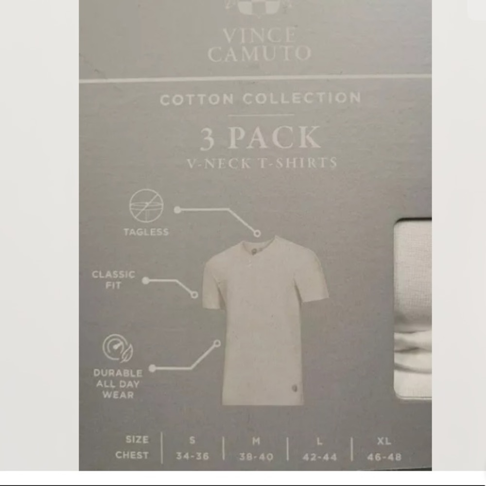 💜Vince Camuto Men’s 3Pack V-Neck T-shirts - Picture 3 of 5